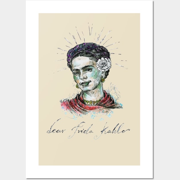 Dear Frida Kahlo. Wall Art by FanitsaArt